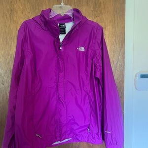 north face resolve magenta women’s jacket with hood